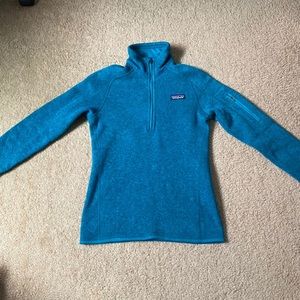 turquoise patagonia “better sweater” quarter-zip
